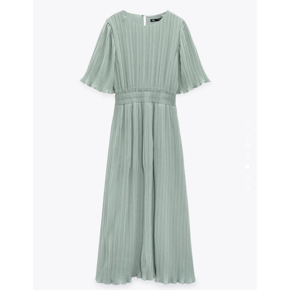 zara green smock dress | Dresses | Nwt Zara Sea Smocked no-return